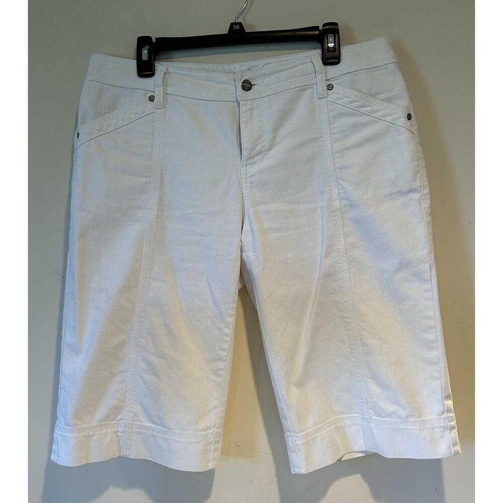 CAbi Pants Womens Sz 10 White Capri Casual RN #54077 Style #487
